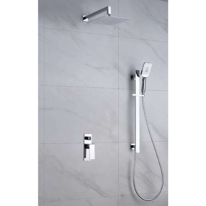 Kit monomando ducha empotrado 2-vías BORNEO cromo - GPB022 1