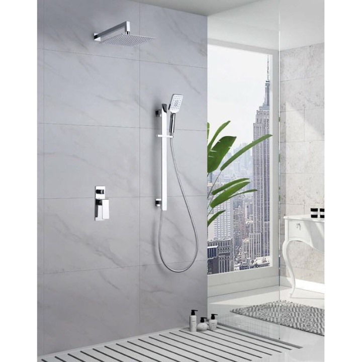 Kit monomando ducha empotrado 2-vías BORNEO cromo - GPB022 2