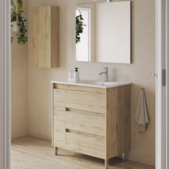 Mueble baño con patas SANSA 3 cajones 1 puerta lavabo enzo - Royo Group