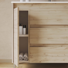 Mueble baño con patas SANSA 3 cajones 1 puerta lavabo enzo - Royo Group