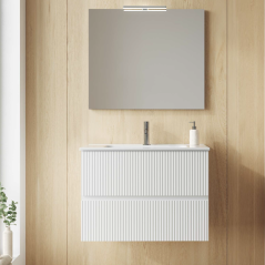 Mueble baño suspendido VORA 2 / 4 cajones lavabo integrado Enzo - Royo Group