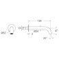 Caño fijo pared HIDROTERAPIA negro mate - 16802NM
