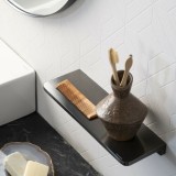 Estante pared baño ERGOS negro mate -ESTA01NG 2