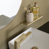 Estante pared baño ERGOS oro cepillado -ESTA01OC 2