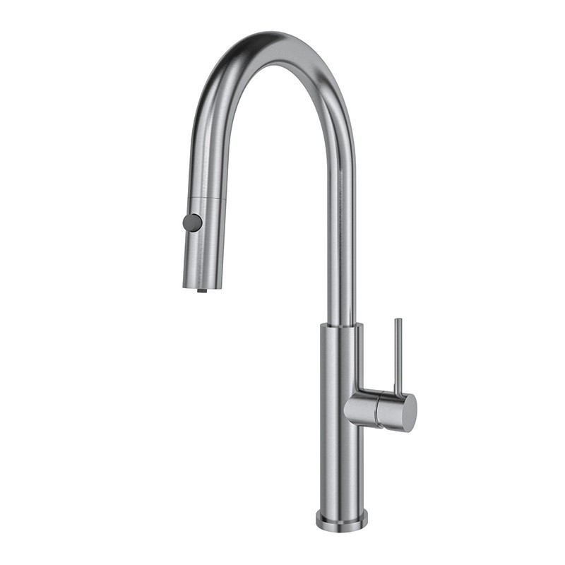 Monomando fregadero caño extraíble PURE WATER inox cepillado - 848811IC