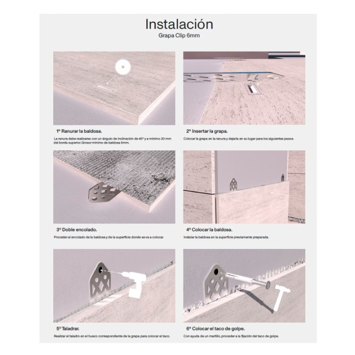Grapa clip 6 mm. PEYGRAN - 03052001E 5