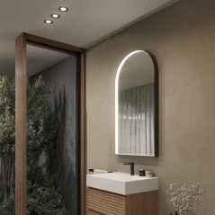 Espejo ROMA luz perimetral negro mate - ROMA025/110NG -Ledimex