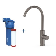 Monomando fregadero 1 agua con filtro TRES grafito - 23050401GR - Tres