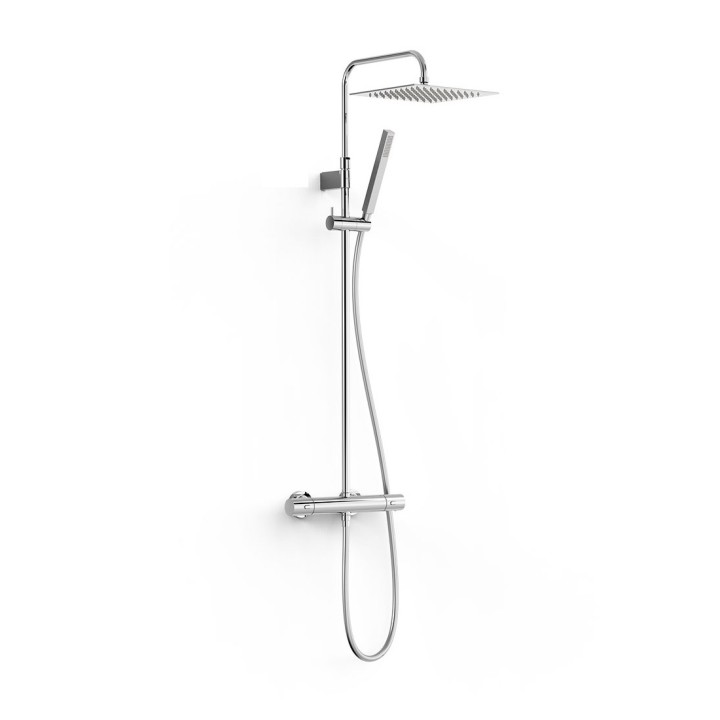 Conjunto termostático ducha OVER-WALL cromo - 19038709 1