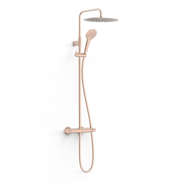 Conjunto termostático ducha OVER-WALL oro rosa mate - 19038705OPM 1