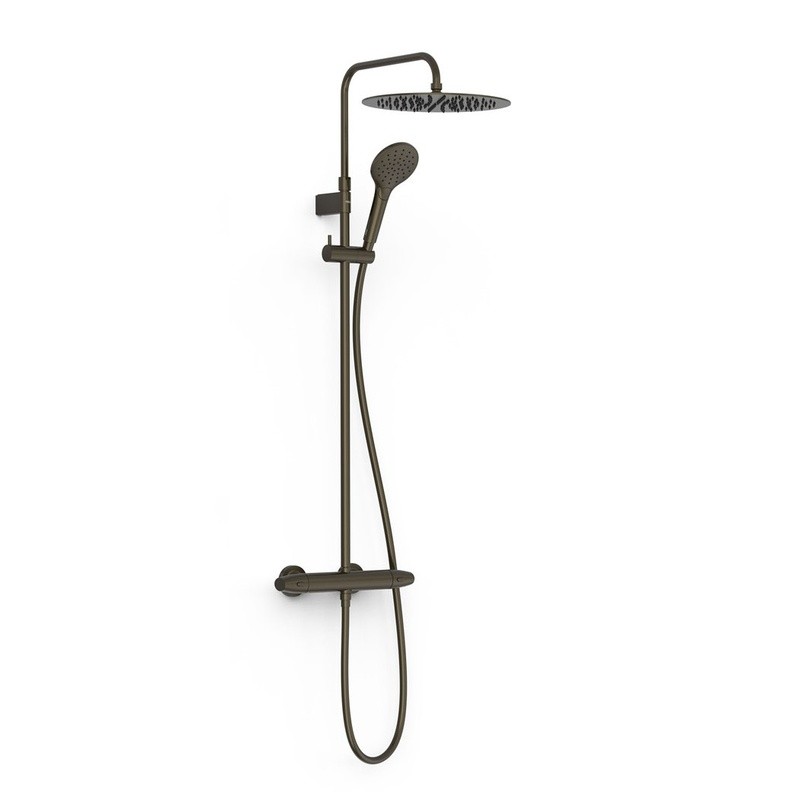 Conjunto termostático ducha OVER-WALL negro bronce - 19038705KMB
