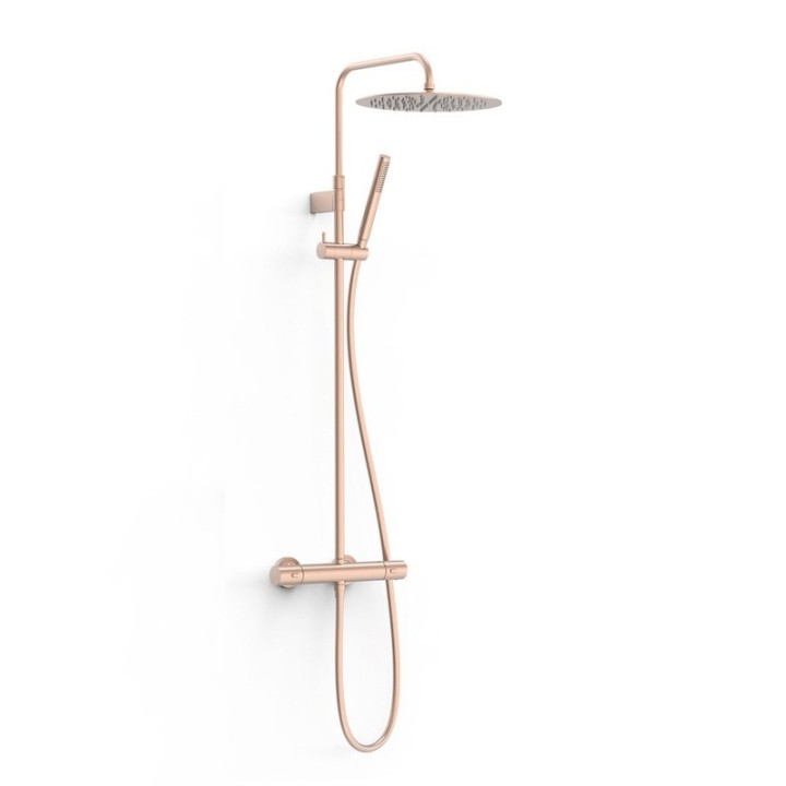Conjunto termostático ducha OVER-WALL oro rosa mate - 19039302OPM 1