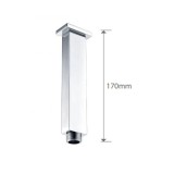 Brazo techo IMEX cuadrado 170 mm. cromo - BTC007 2
