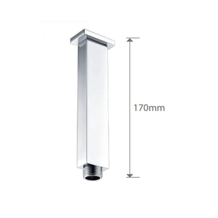 Brazo techo IMEX cuadrado 170 mm. cromo - BTC007 2