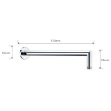 Brazo pared IMEX redondo 370 mm. cromo - BPF002 2