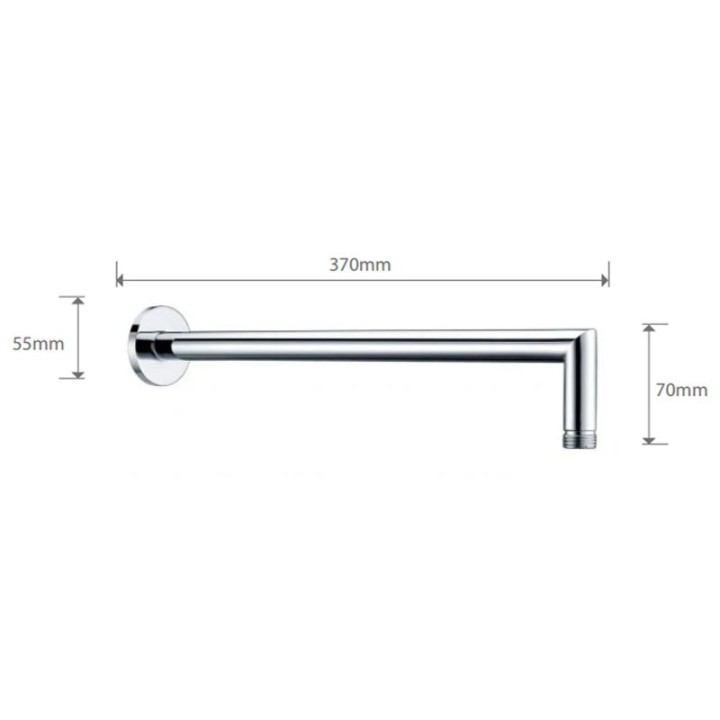 Brazo pared IMEX redondo 370 mm. cromo - BPF002 2