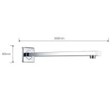 Brazo pared IMEX cuadrado 360 mm. cromo - BPC003 2