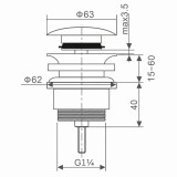 Válvula click 1.1/4" IMEX cromo - VCC001 2