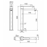 Monomando lavabo alto ROMA cromo - BDR001-3 3