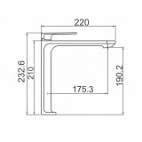 Monomando lavabo alto FIYI cromo - BDF016-3 2