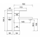 Monomando lavabo LIVERPOOL cromo - BDL007-1 2