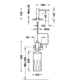 Dispensador electrónico de jabón para lavabo y cocina ELECTRONIC negro mate - 39274101NM 2