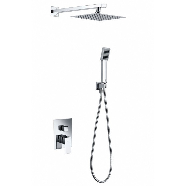 Kit monomando ducha empotrado 2-vías DUBLIN cromo - GPE006 1