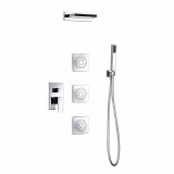 Kit monomando ducha empotrado 3-vías FORMENTERA cromo - GPE008 1