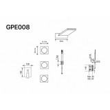 Kit monomando ducha empotrado 3-vías FORMENTERA cromo - GPE008 2