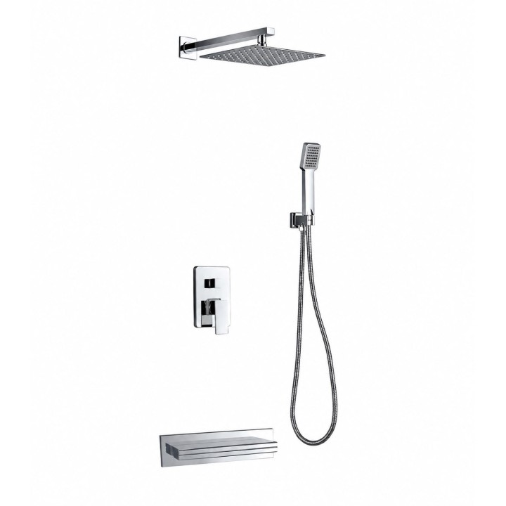 Kit monomando ducha empotrado 3-vías JAVA cromo - GPV017 1