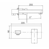 Monomando lavabo empotrado SUIZA cromo - GLE020 2