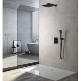 Kit termostático ducha empotrado 2-vías CIES negro mate - GPC009/NG 1