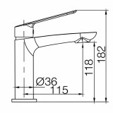 Monomando lavabo LUXOR cromo - BDX023-1 2