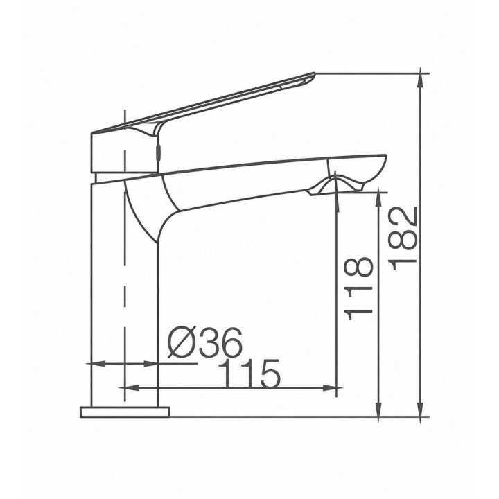 Monomando lavabo LUXOR negro mate - BDX023-1NG 2