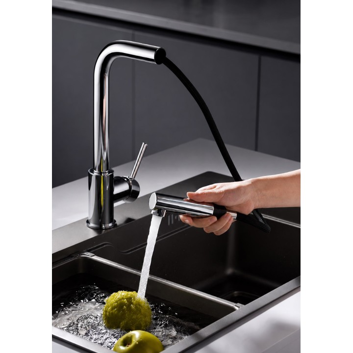 Monomando fregadero caño extraible MALTA cromo - GCE006 4