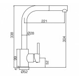 Monomando fregadero caño extraible MALTA cromo - GCE006 2