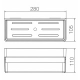 Jabonera rectangular IMEX negro mate - ANG005 2