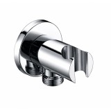 Soporte ducha con toma IMEX redondo cromo - SFD002 1