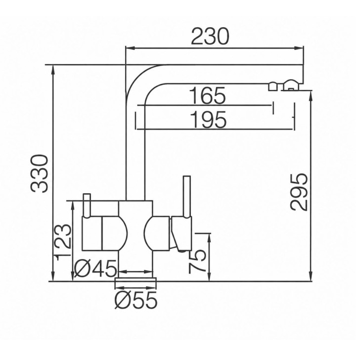 Monomando fregadero osmosis MARSELLA cromo - GOS004 2