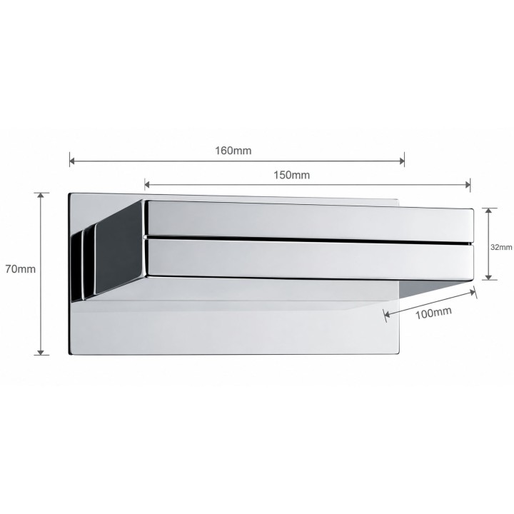 Rociador ducha IMEX cascada 15 cm cromo - RDF002 2