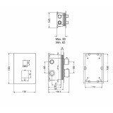 Termostático ducha empotrado 2-vías IMEX cromo - GST22V 2