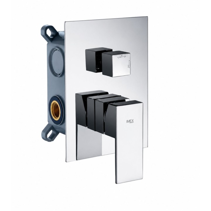 Monomando ducha empotrado 2-vías IMEX cromo - GSM02V 1