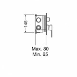 Monomando ducha empotrado 2-vías IMEX cromo - GSM02V 2