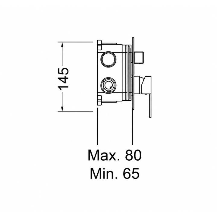 Monomando ducha empotrado 3-vías IMEX cromo - GSM03V 2