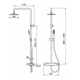 Conjunto monomando ducha DINAMARCA cromo - BDR031 2