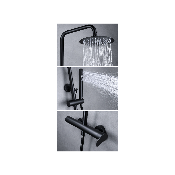 Conjunto monomando ducha DINAMARCA negro mate - BDR031/NG 3