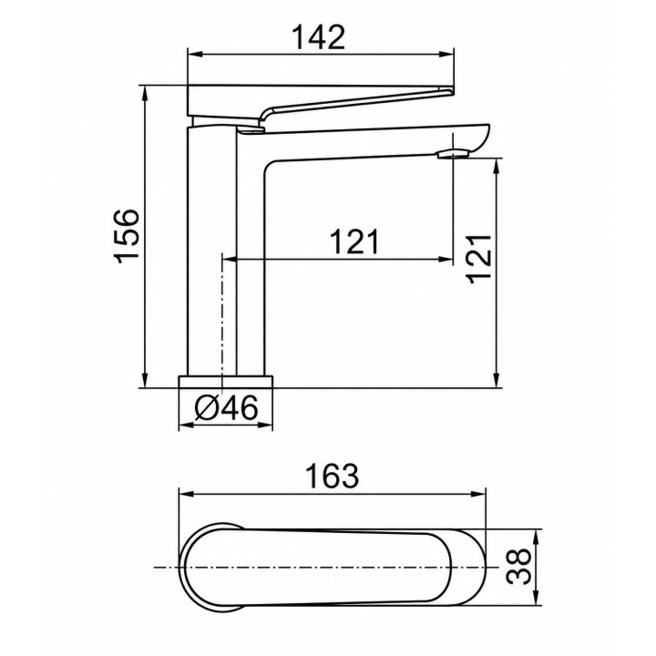 Monomando lavabo DINAMARCA negro mate - BDR031-1NG 2
