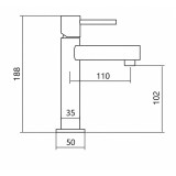 Monomando lavabo MOSCU acero S316 - BDK034-1 2