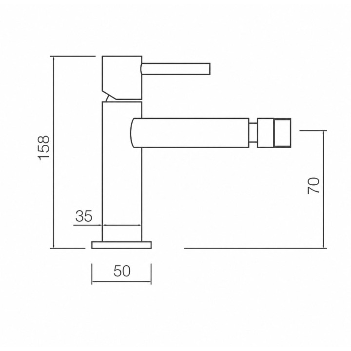 Monomando bidé MOSCU acero S316 - BDK034-2 2