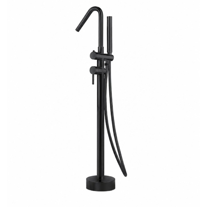 Monomando baño-ducha a suelo CORCEGA negro mate - BBECO1/NG 1